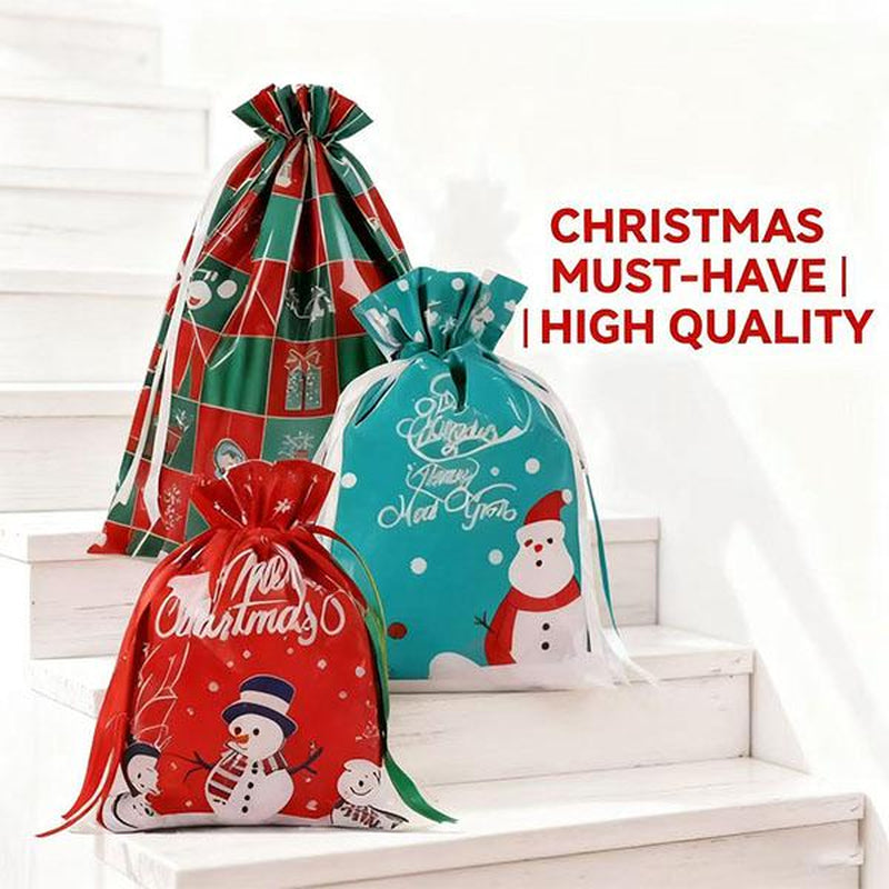 50PCS Christmas Gift Wrapping Set(25 Colorful Bags +25 Tags)-Random Patternssay Goodbye to Single-Style Gift Bags, Perfectfor Holiday Gifts