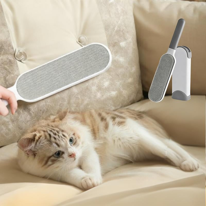 Multi-Functional Electrostatic Lint Brush with Double Sided Design for Furniture & Pet Hair Removal - Reusable & Self-Cleaning Tool for Clothes, Sofa, Carpet & Bed