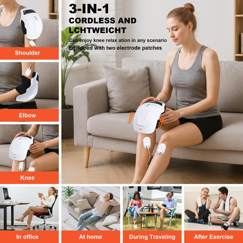 Pain Relief Knee Massager with Heat - Anyask Vibration Massage Wrap with LED Screen, Adjustable Heated Pad for Calves & Legs, Perfect Gift for Him/Her