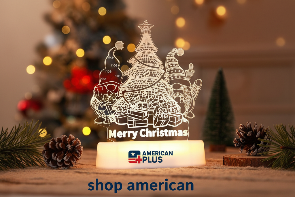 Christmas Decoration 3D Lamp Acrylic LED Night Lights New Year Valentines Day Christmas Kids Gift Christmas Ornaments