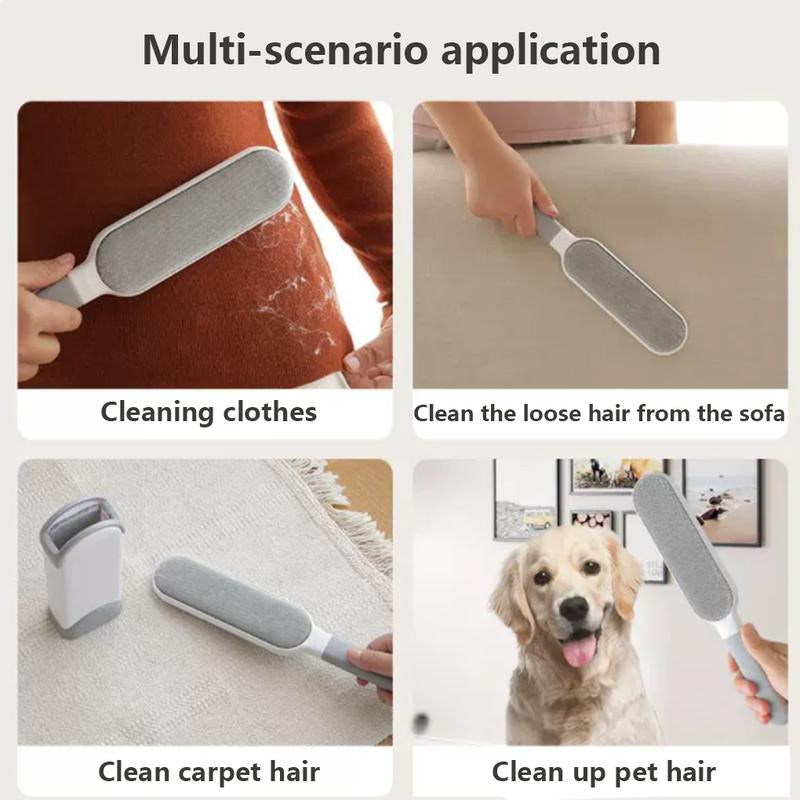 Multi-Functional Electrostatic Lint Brush with Double Sided Design for Furniture & Pet Hair Removal - Reusable & Self-Cleaning Tool for Clothes, Sofa, Carpet & Bed
